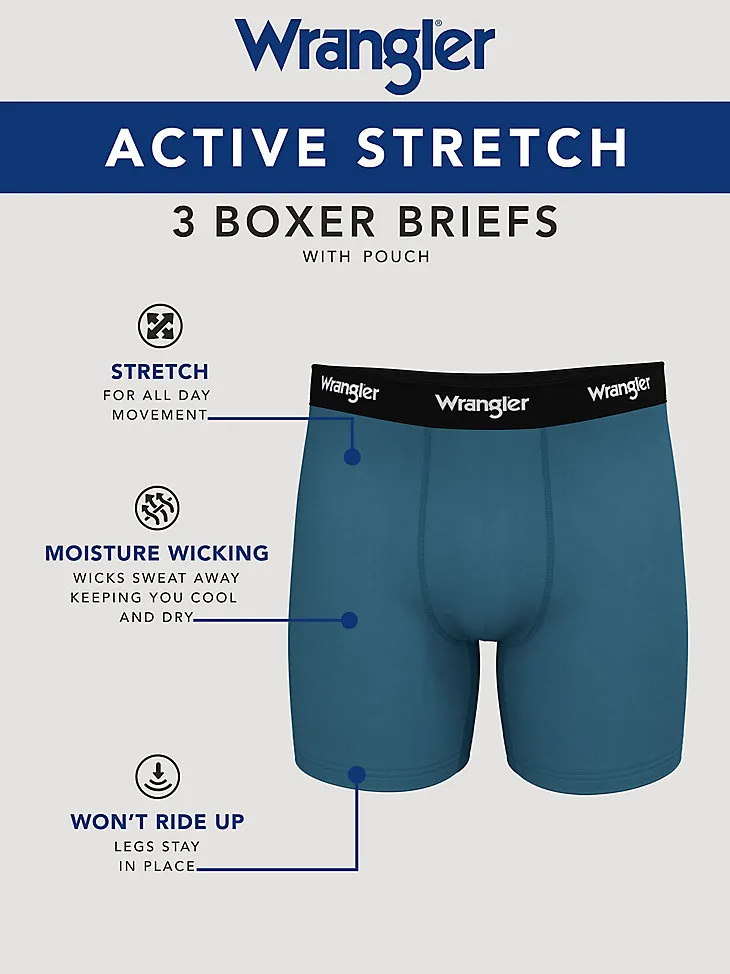 MEN'S ACTIVE STRETCH BOXER BRIEFS (3-PACK) IN ASSORTED