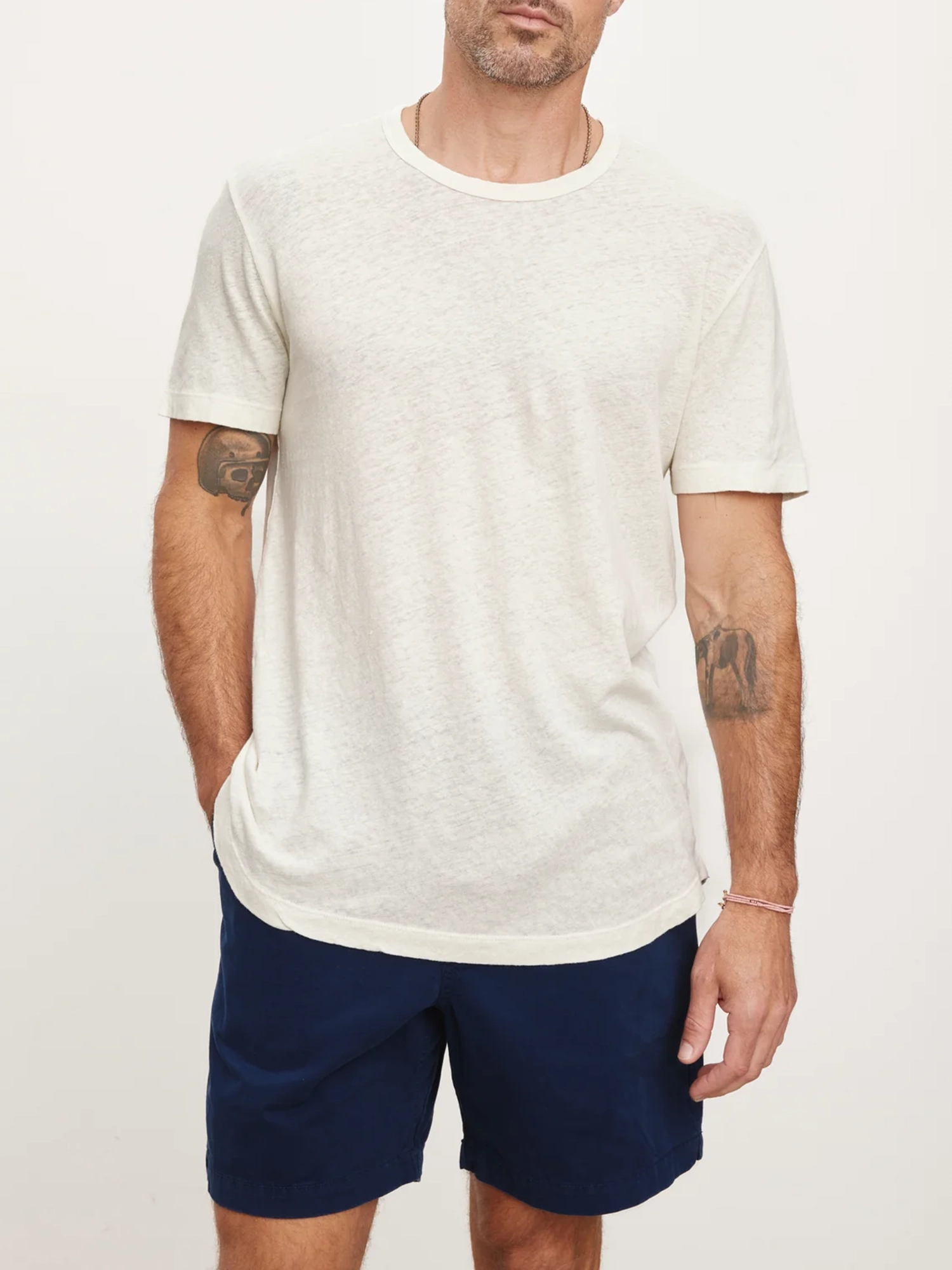 Men'S Fashion Cotton Round Neck Basic T-Shirt