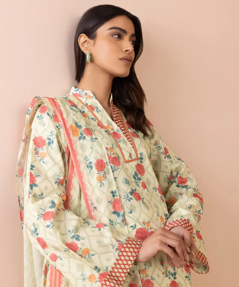 3 Piece - Printed Lawn Suit