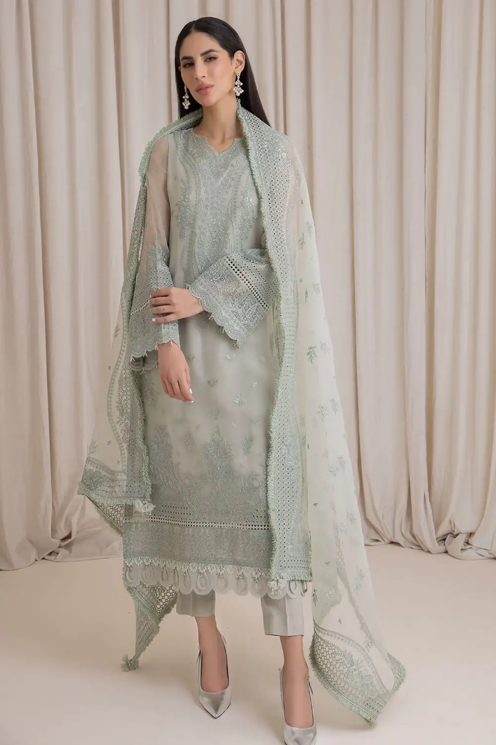 EMBROIDERED CHIFFON SETS