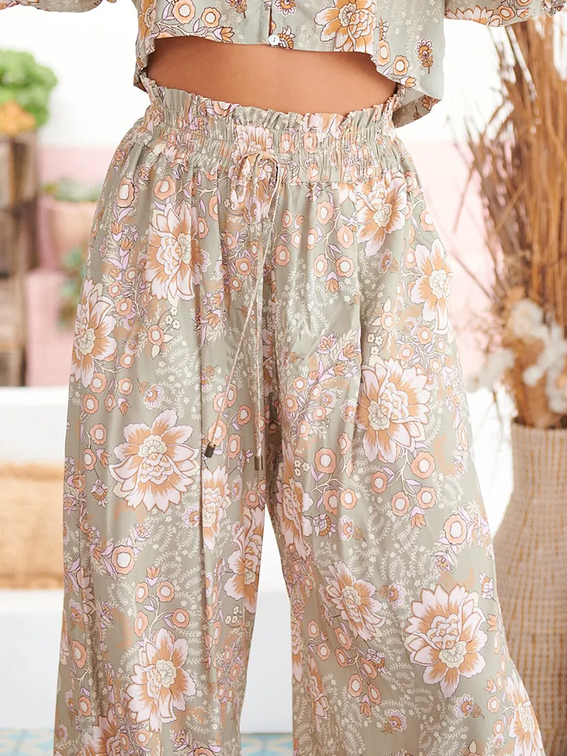 Loose Print Casual Breeze Trousers 2023