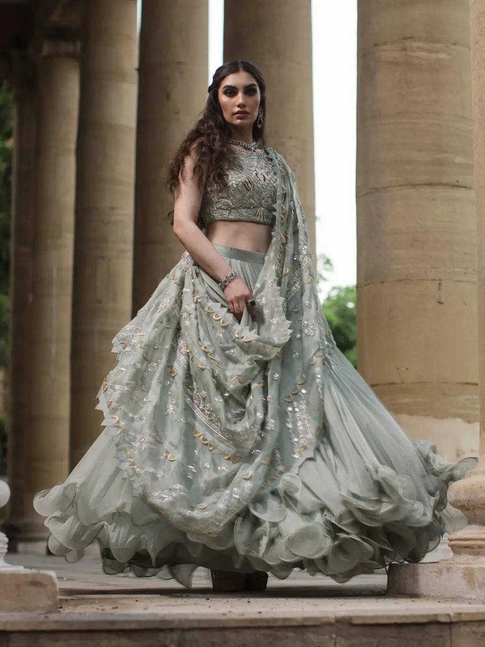 CHOLI W/ LEHENGA & DUPATTA