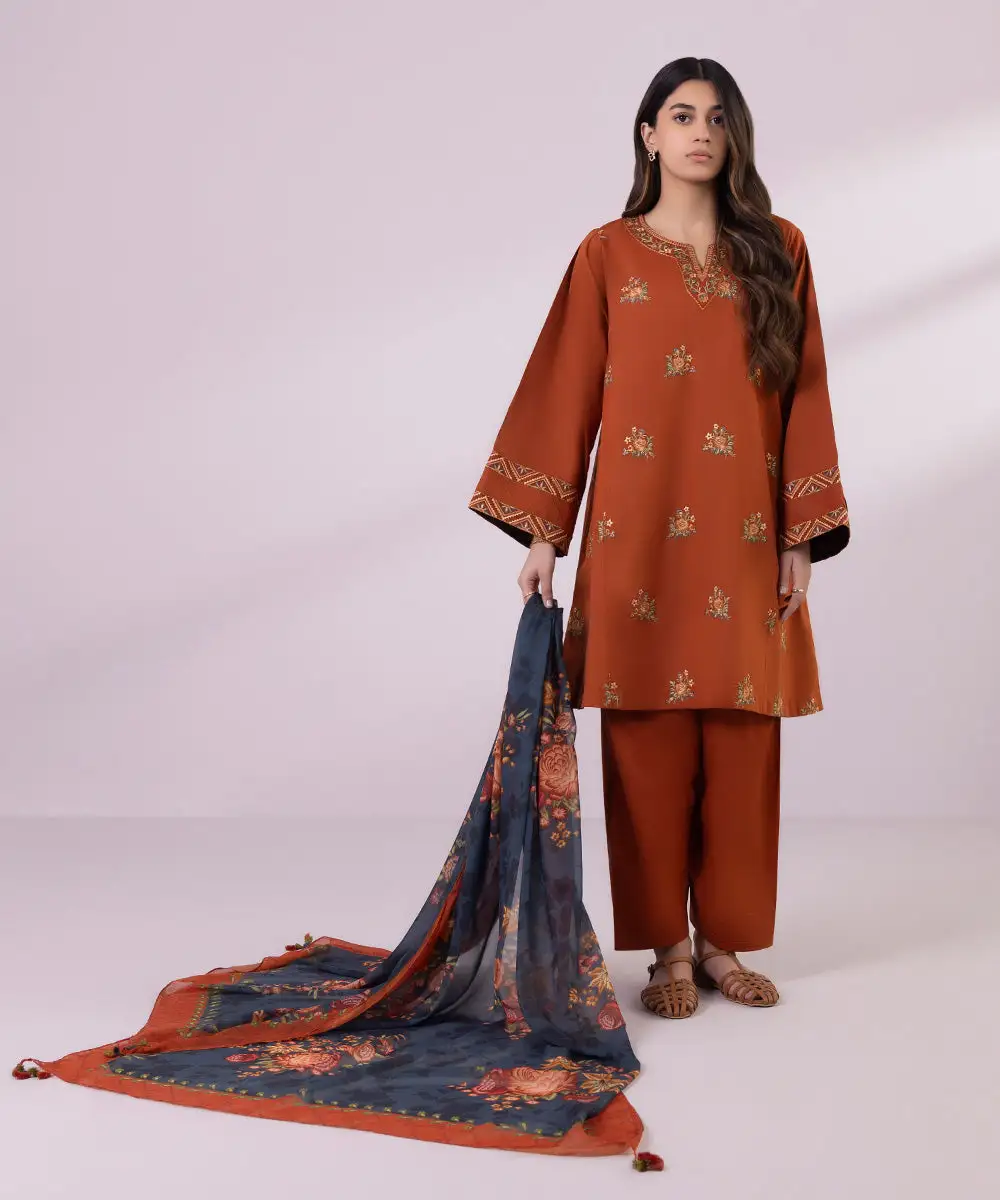 3 Piece - Embroidered Lawn Suit