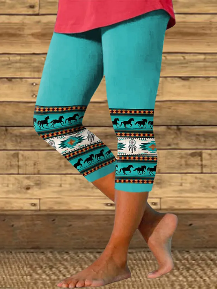 Western Print Casual Leggings