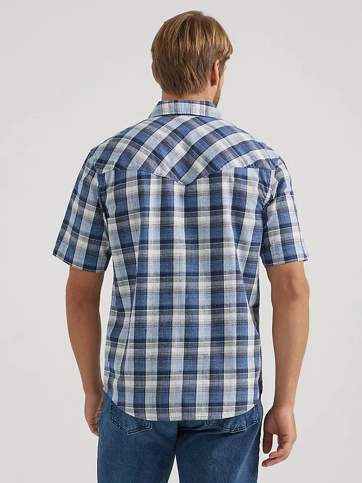 MEN'S SHORT SLEEVE PLAID SHIRT IN SEQUOIA