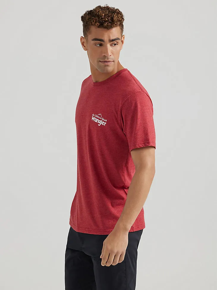 ATG BY WRANGLER™ MEN'S BACK GRAPHIC T-SHIRT IN BRICK RED