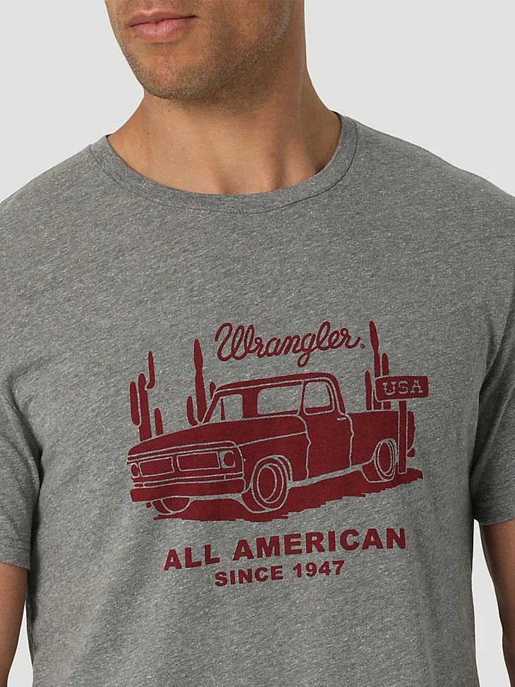 WRANGLER ALL AMERICAN PICKUP TRUCK T-SHIRT IN GRAPHITE HEATHER