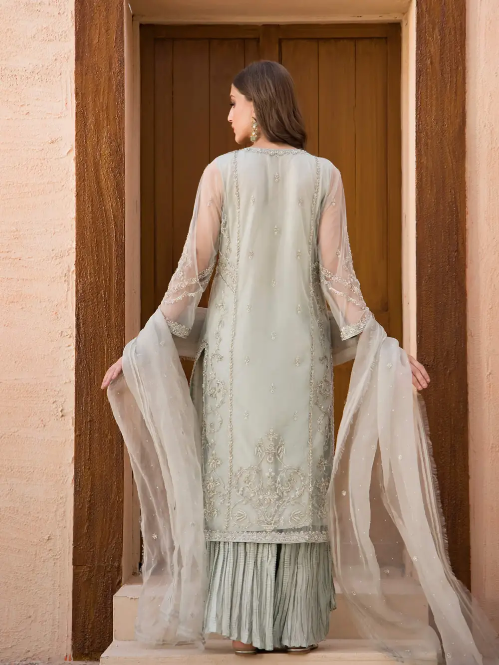 BINA KURTA W/ CRUSHED IZAAR & DUPATTA