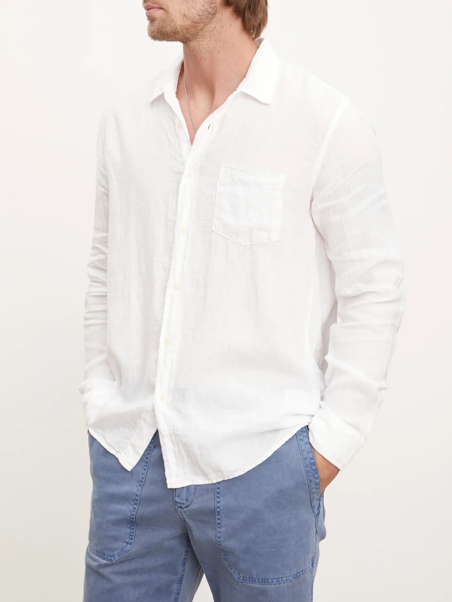 Lapel Neck Solid Casual Shirts