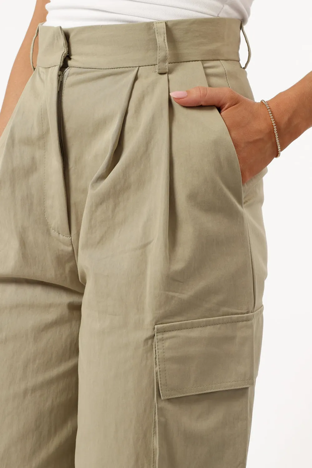 AIMEE CARGO PANT - KHAKI