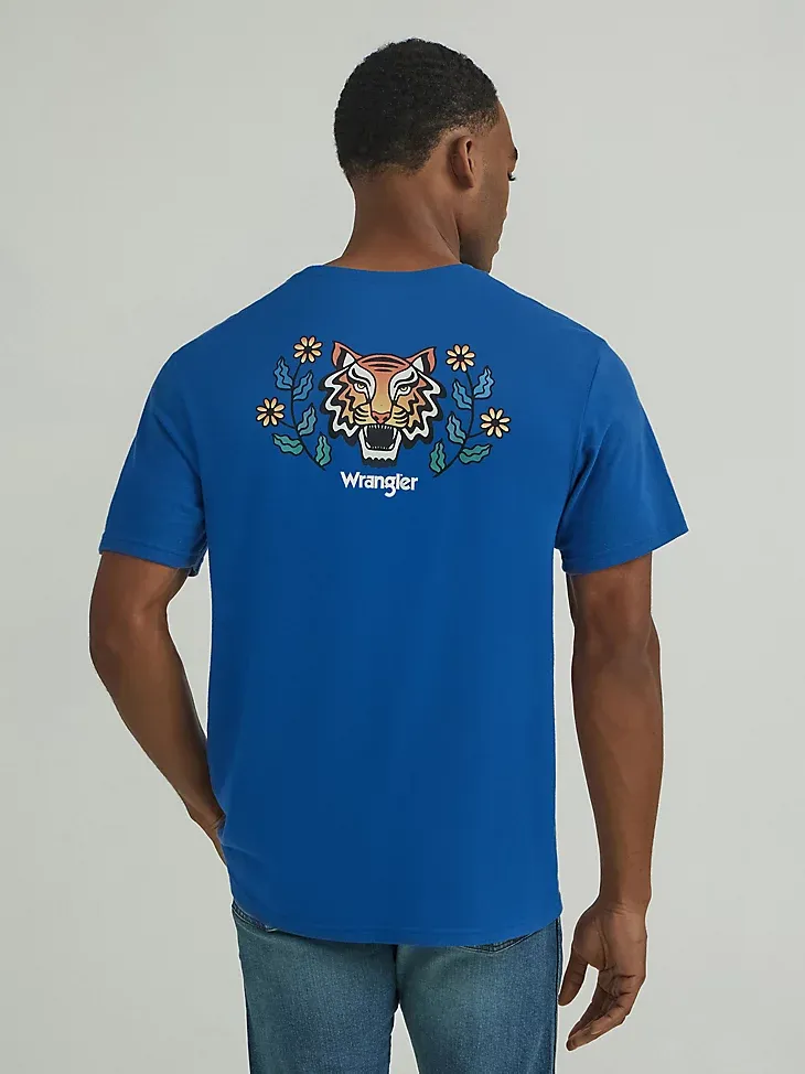 MEN'S TIGER T-SHIRT IN LIMOGES BLUE