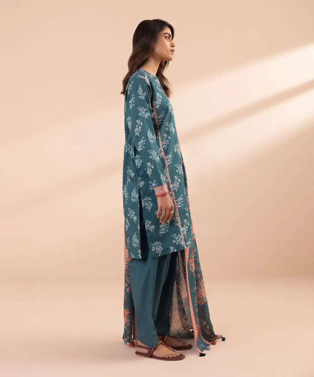 3 Piece - Printed Lawn Suit