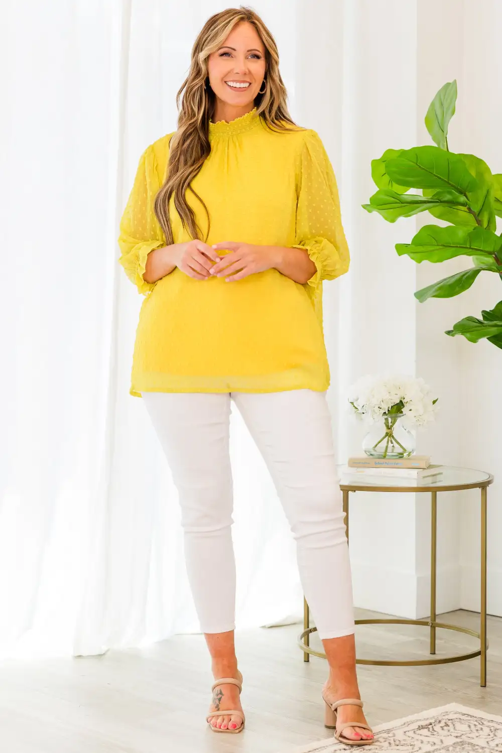 Ready For Class Blouse, Mustard