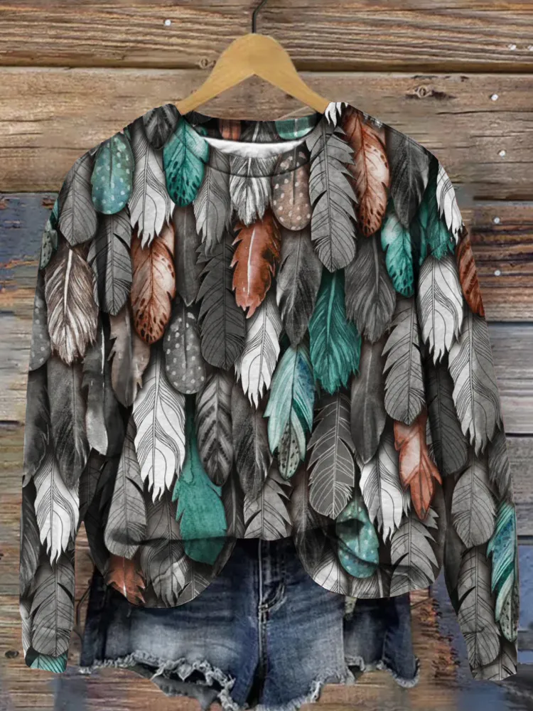 Flight of Feathers Painted Comfy Sweatshirt