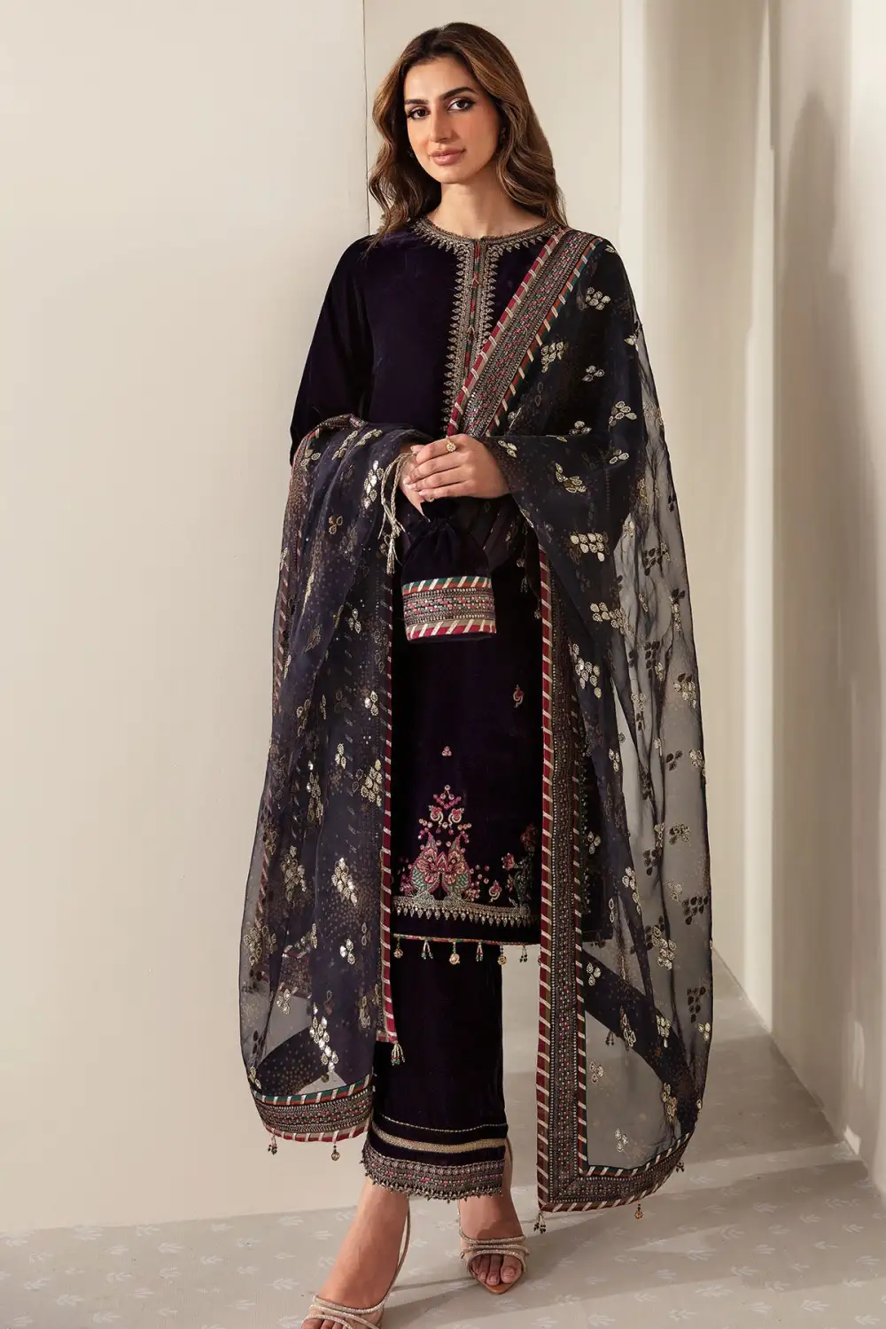 Embroidered Velvet Formal SETS