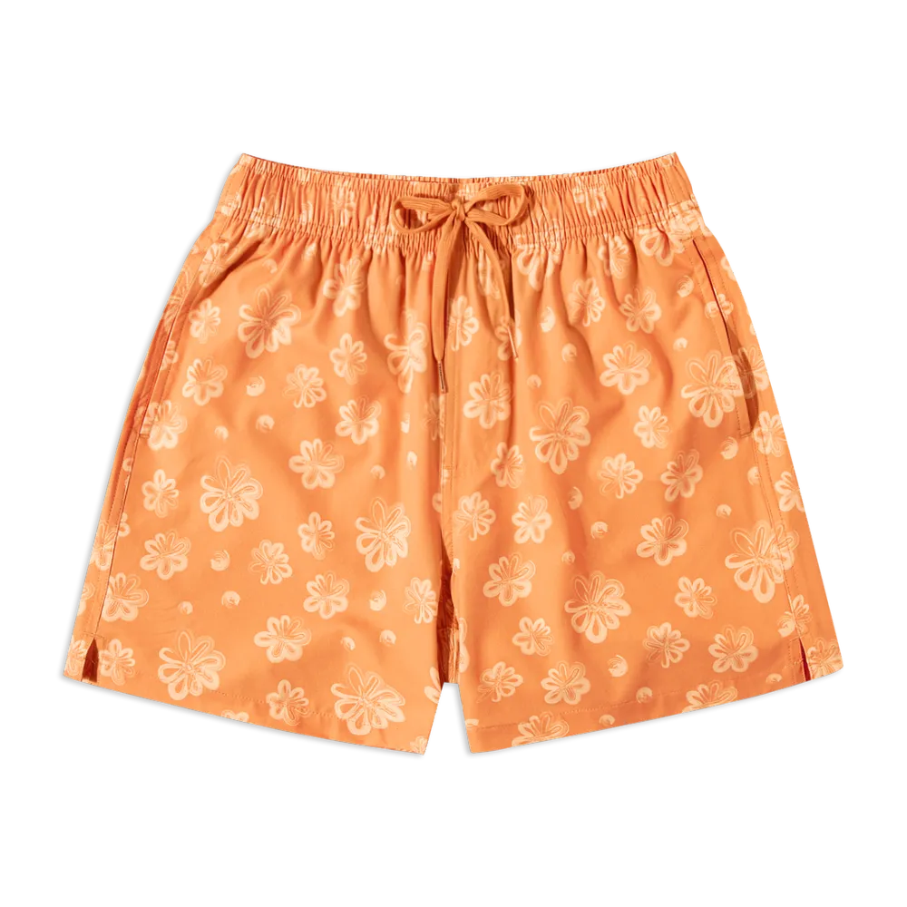 Printed Swim-Orange