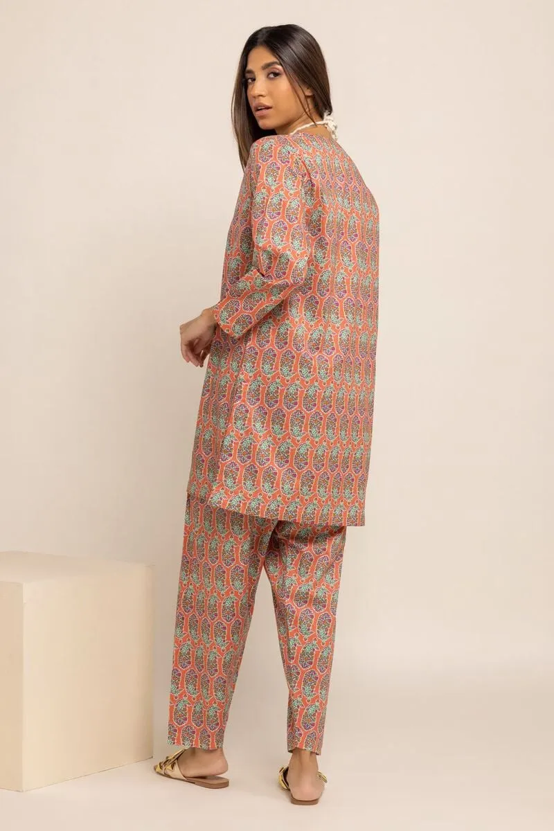 2 Piece | Kurta & Pants | Color Brown