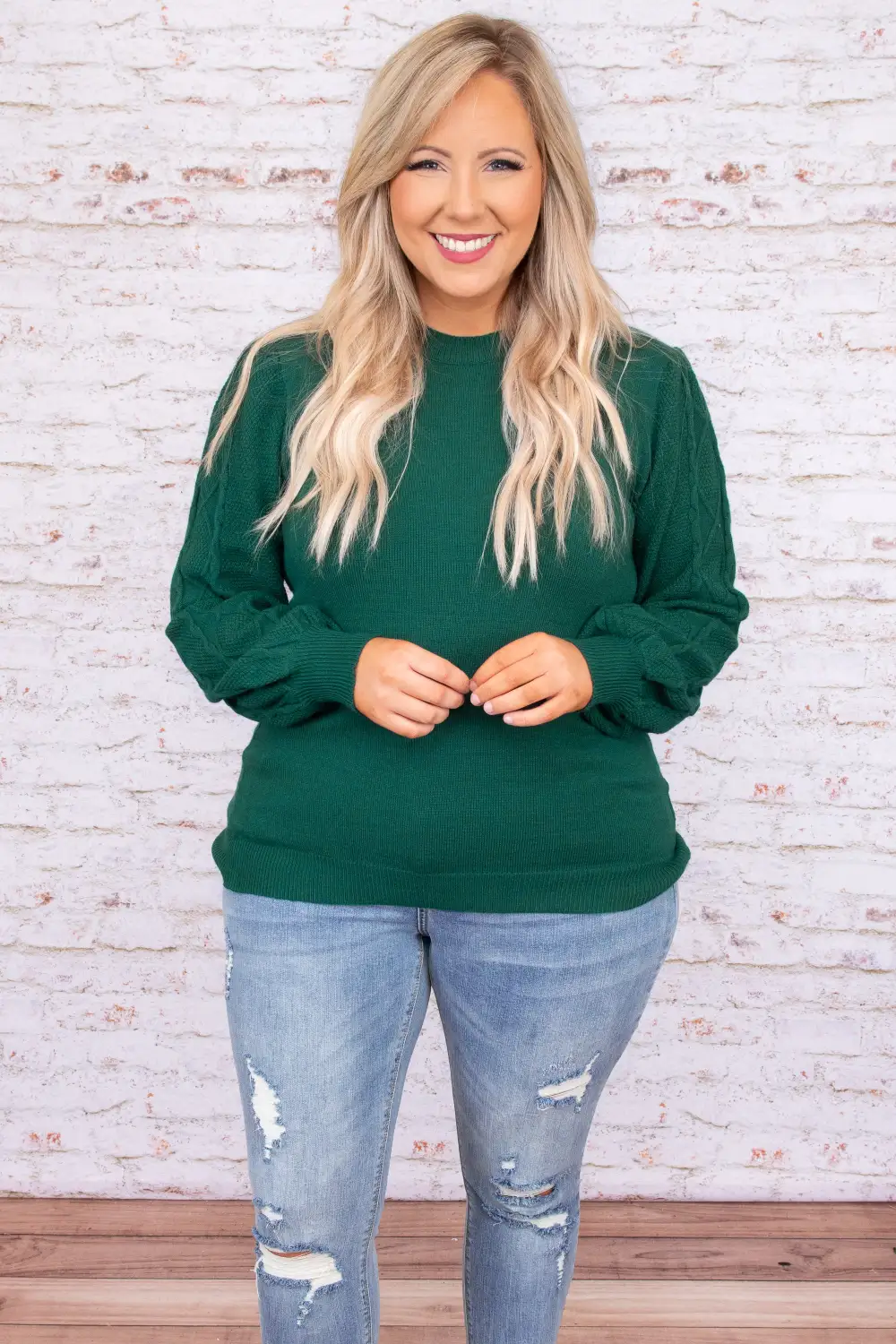 Fall's Forecast Sweater, Hunter Green