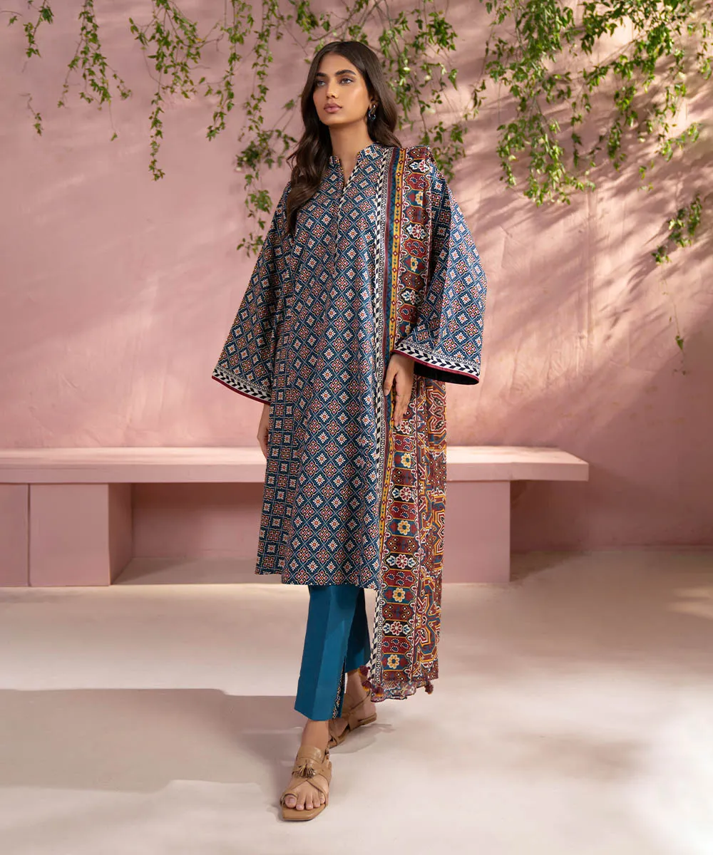 3 Piece - Printed Lawn Suit