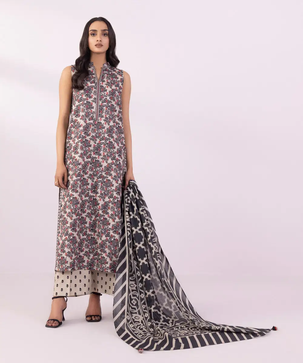 3 Piece - Printed Lawn Suit