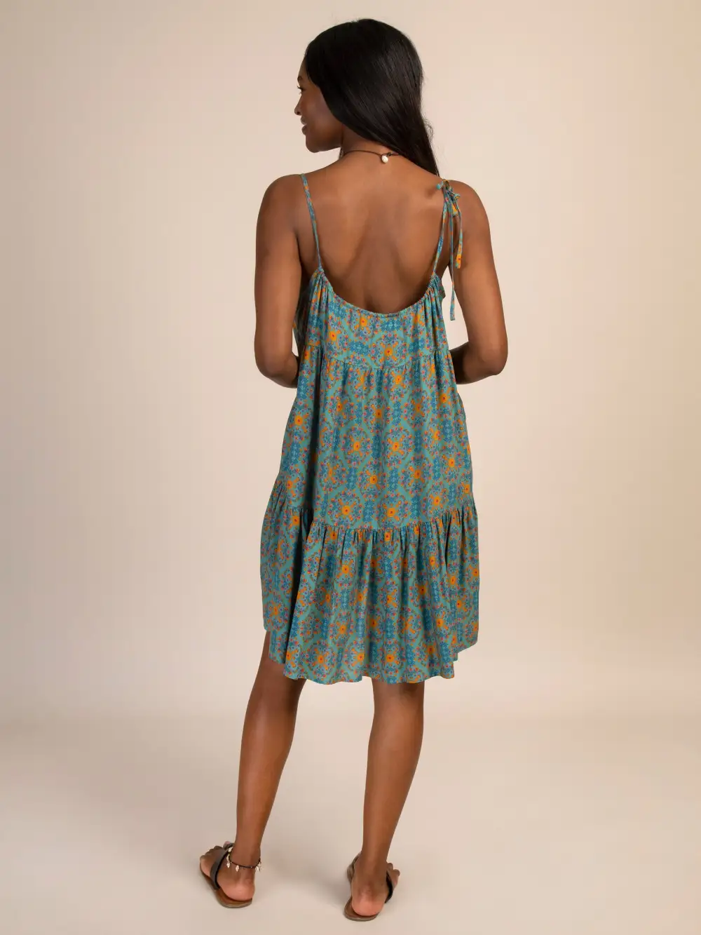 Piper Mini Dress - Teal Floral