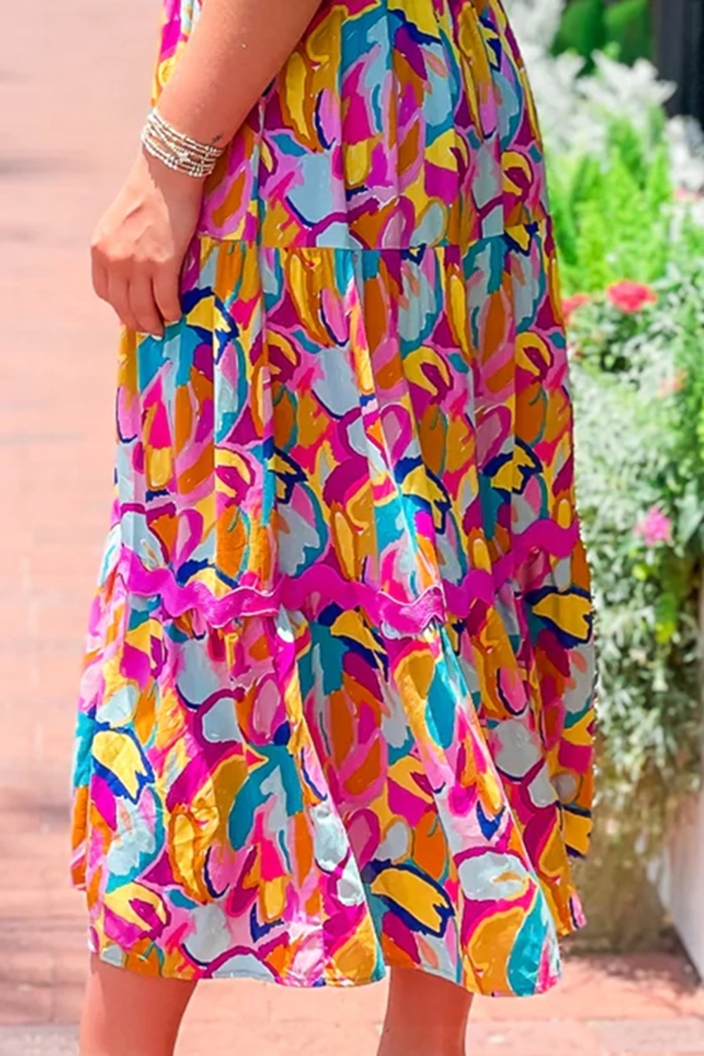 Colorful floral dress