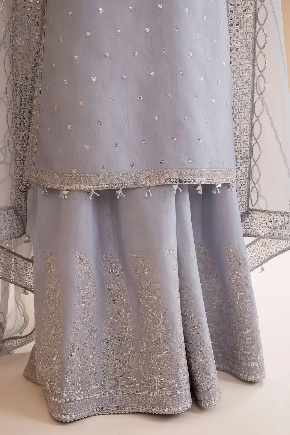 Embroidered Raw Silk Sets