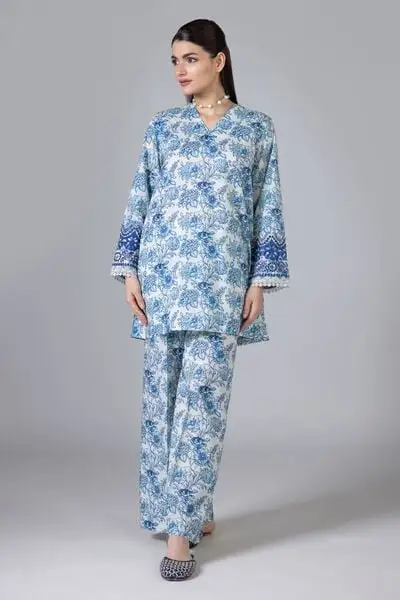 2 Piece | Kurta & Pants | Color  Dark Blue