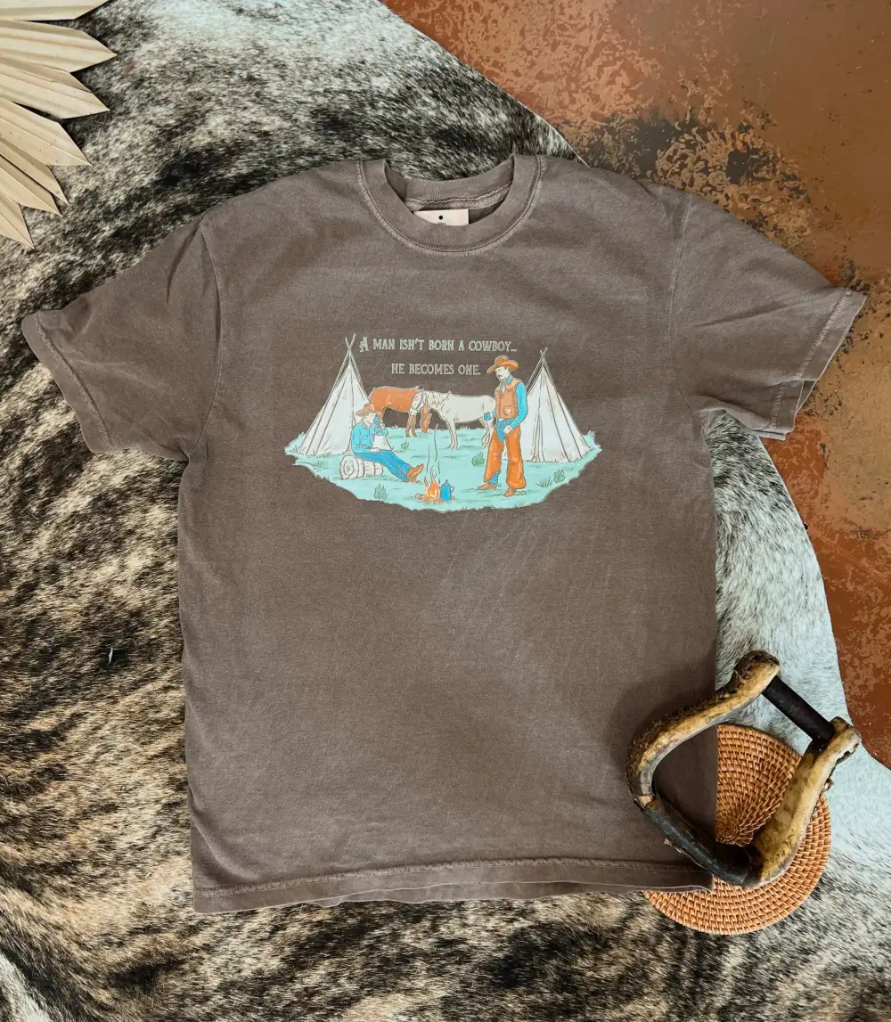 Cowboy Camp T-Shirt-Mocha