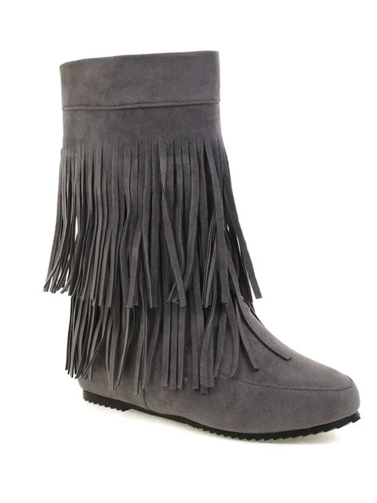 Western Retro All Match Tassel Boots