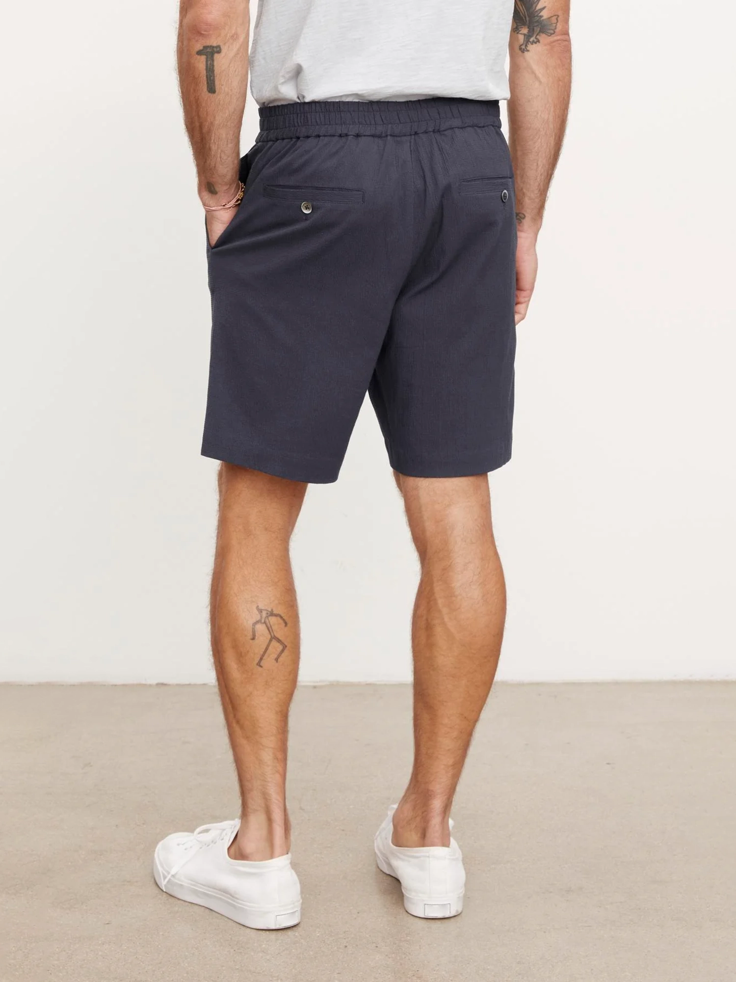 Pocket Back Solid Business Shorts