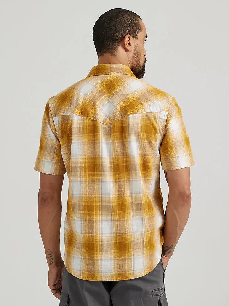 MEN'S SHORT SLEEVE PLAID SHIRT IN SEQUOIA