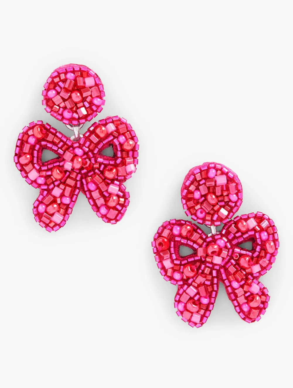 Mignonne Gavigan for Talbots Beaded Bow Drop Earrings