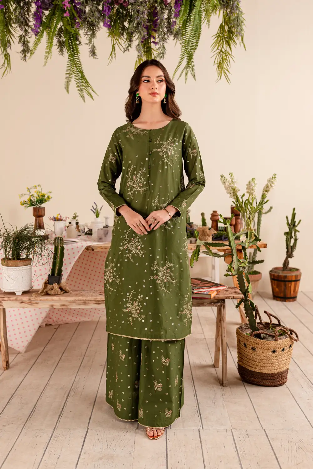 Bertha 2Pc - Embroidered Lawn Dress