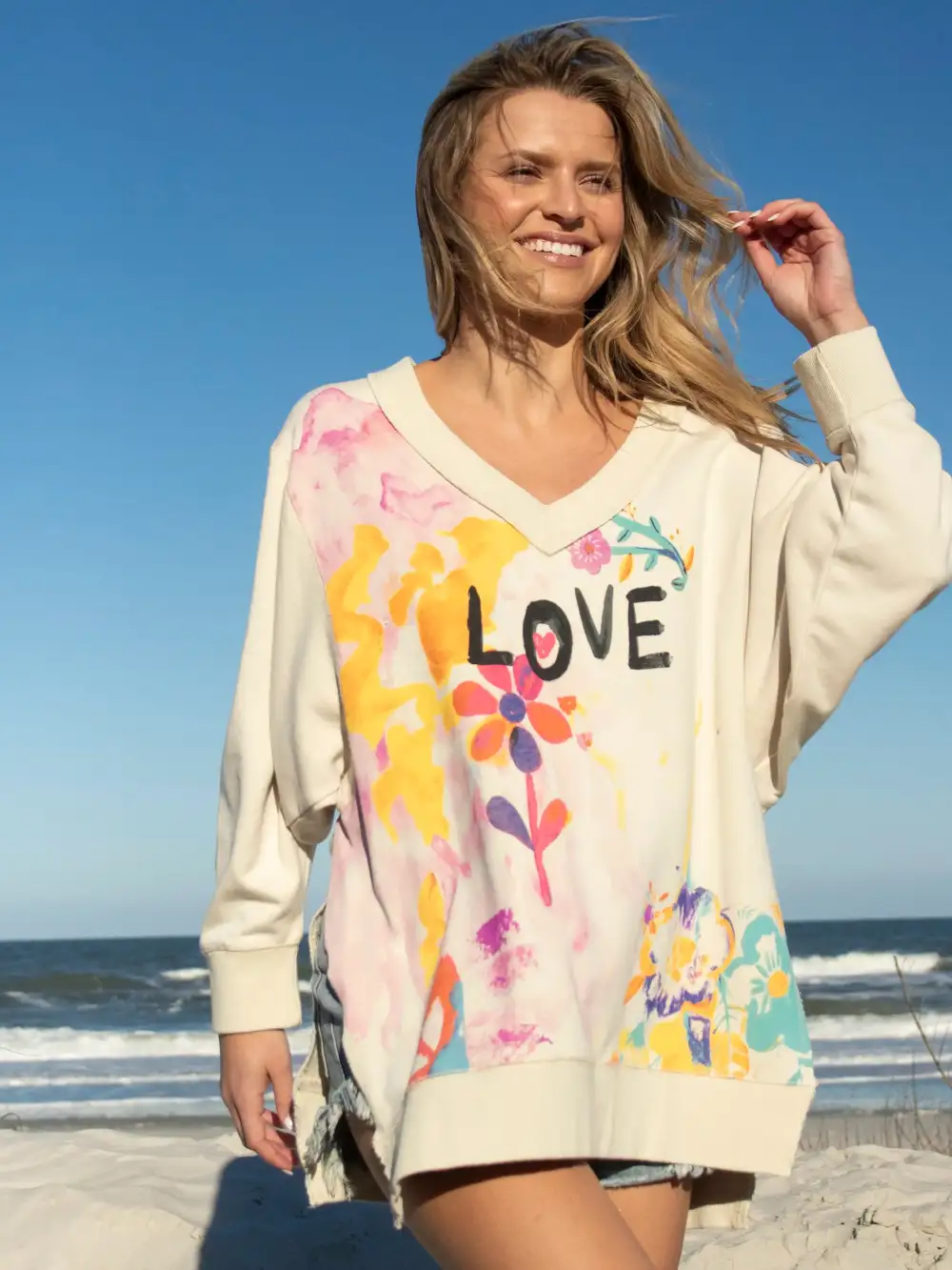 Life Is A Canvas Sweatshirt - Love Cream