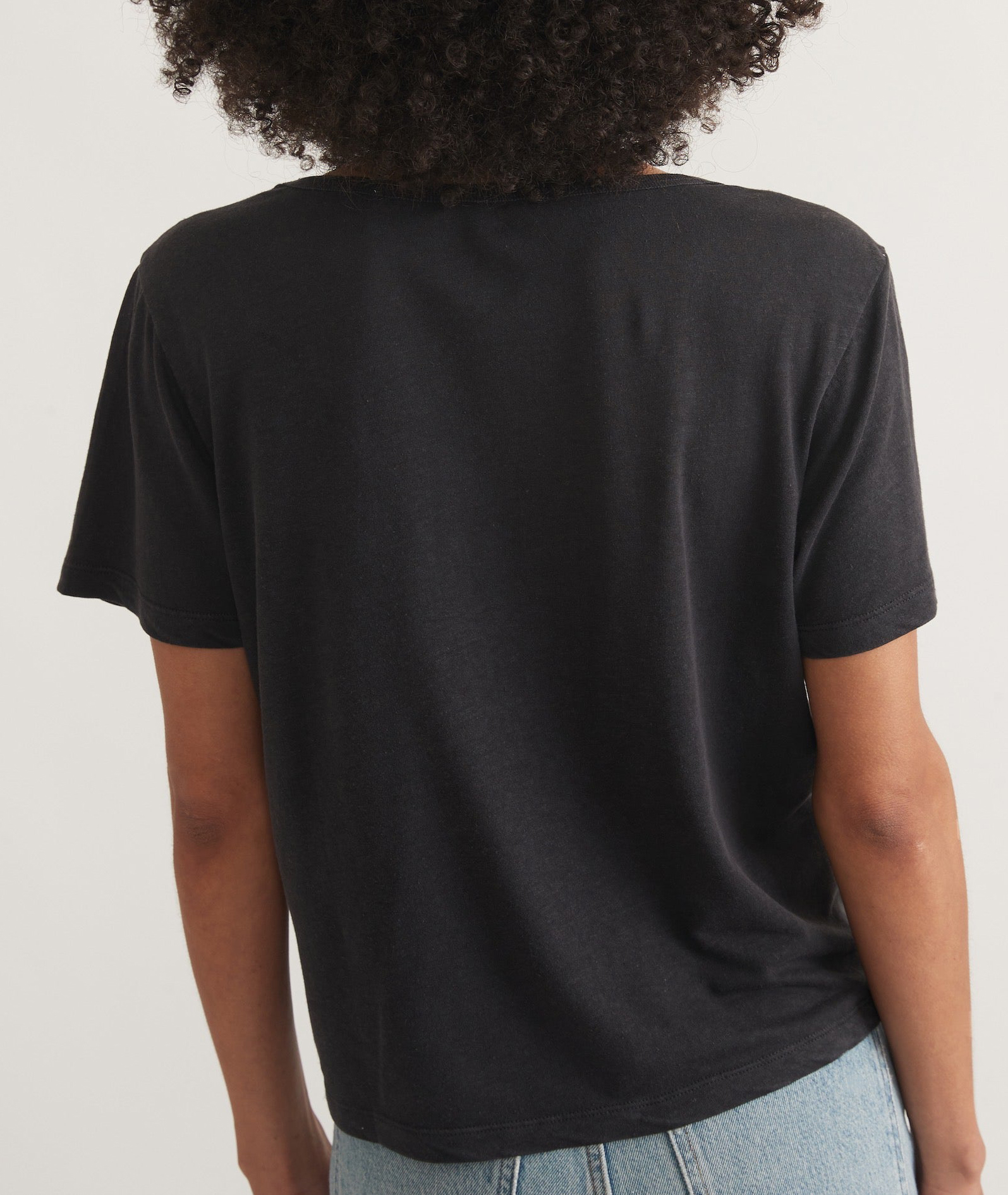 Hemp Cotton Faded Black Tee