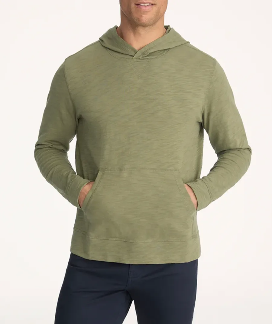 Olive Green Pullover Men's Sweatshirt