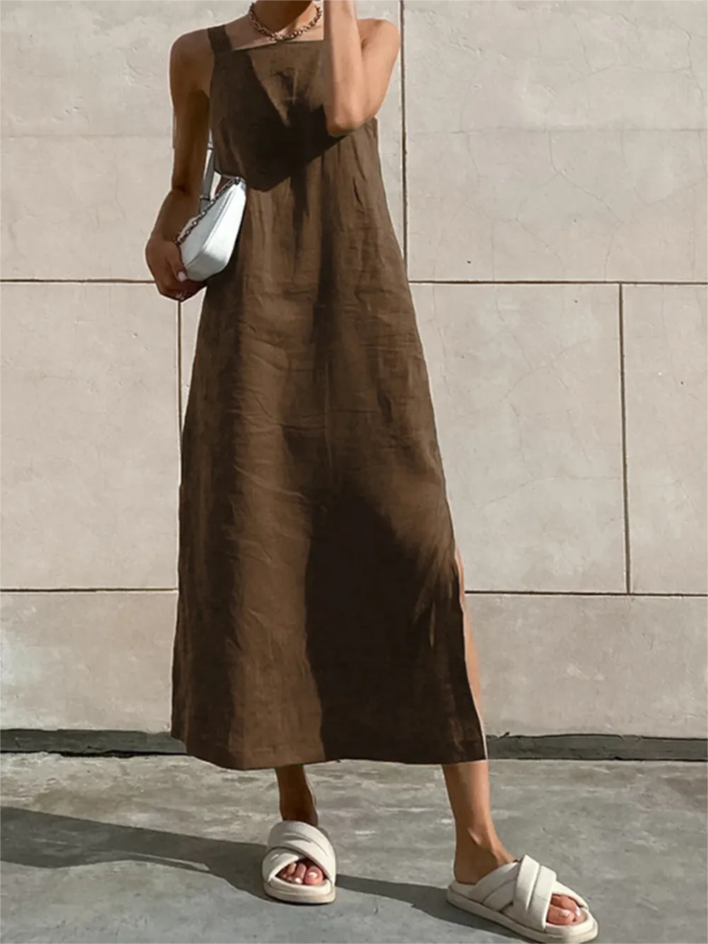 Minimalism Cotton Cami Long Dress