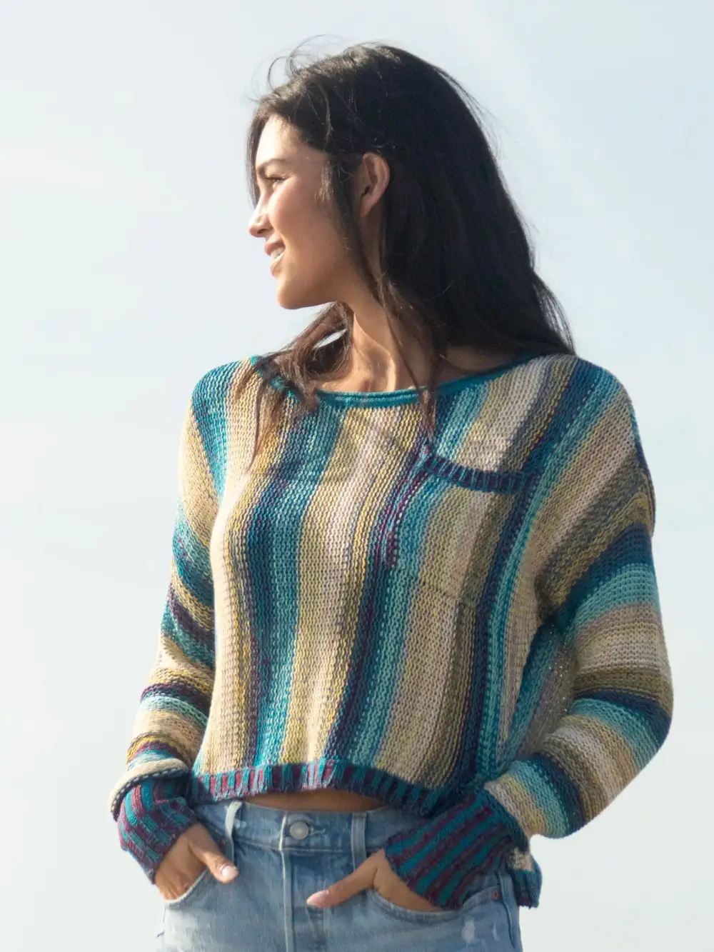 Patti Layering Sweater - Blue Stripe