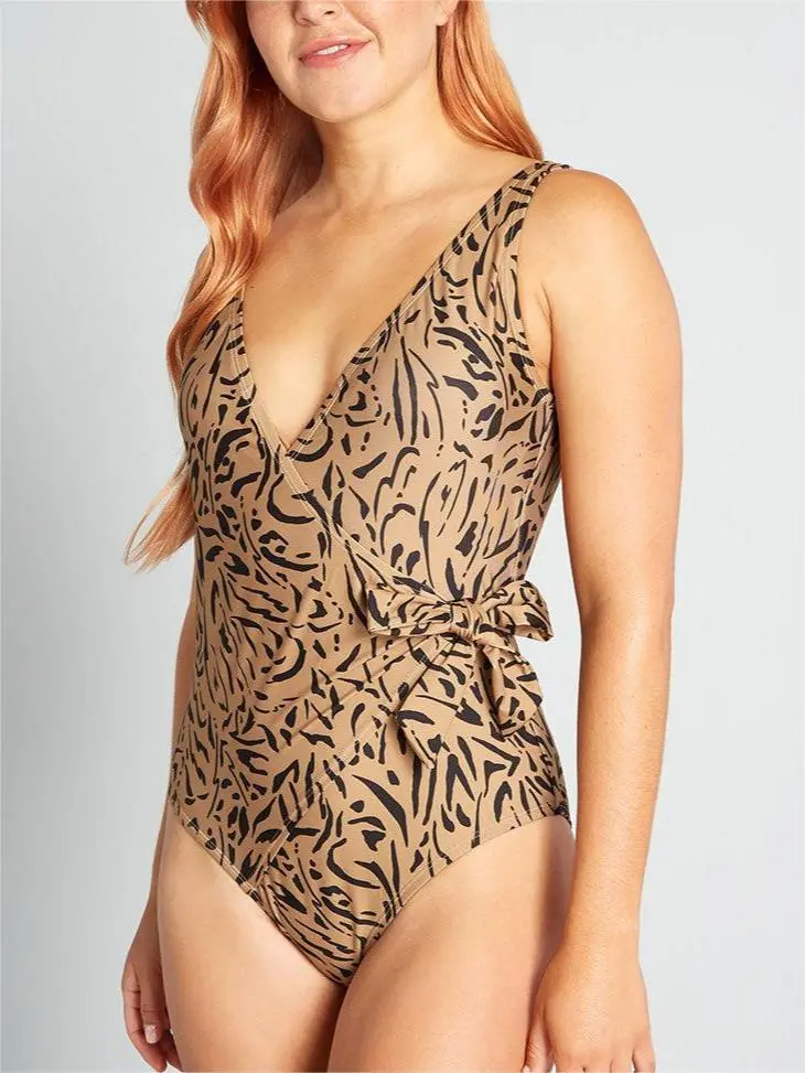 Leopard Tummy Control One Piece Swimsuits