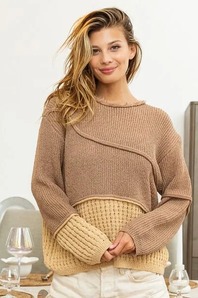 Texture Contrast Sweater