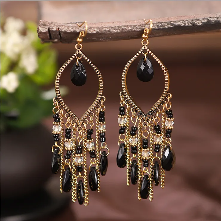 Ladies Casual Hollow Chain Earrings