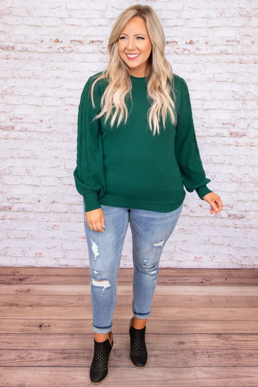 Fall's Forecast Sweater, Hunter Green