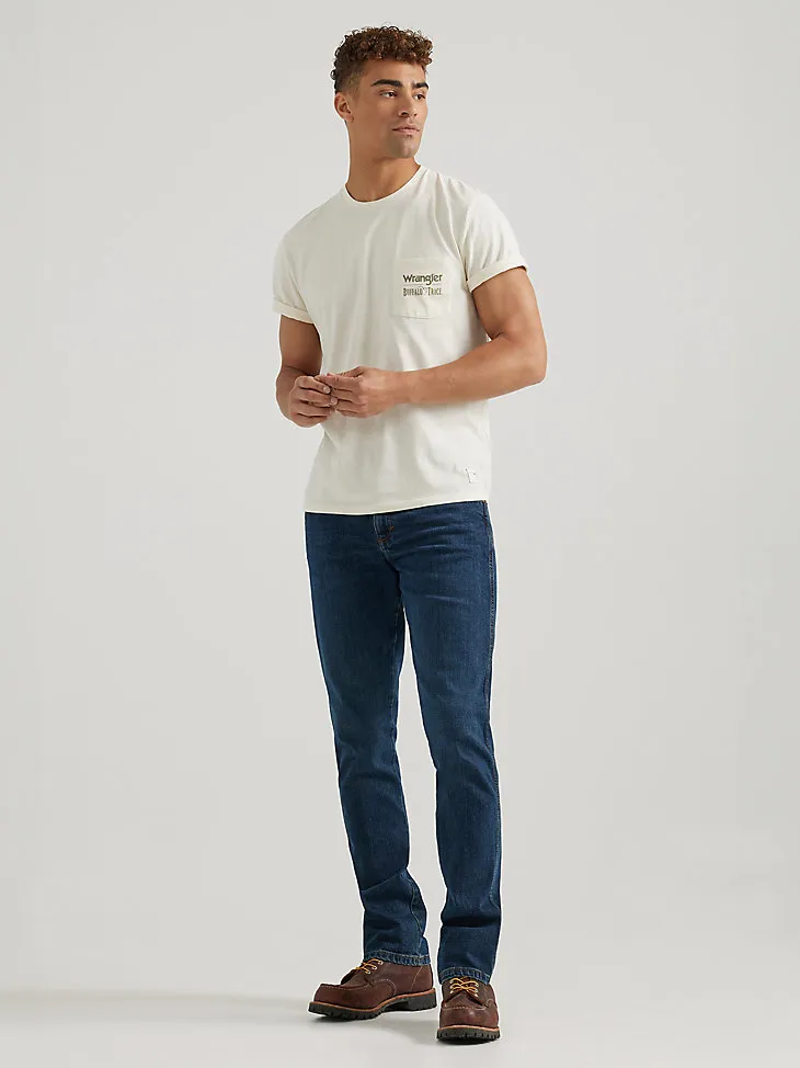 WRANGLER X BUFFALO TRACE™ MEN'S POCKET T-SHIRT IN VANILLA