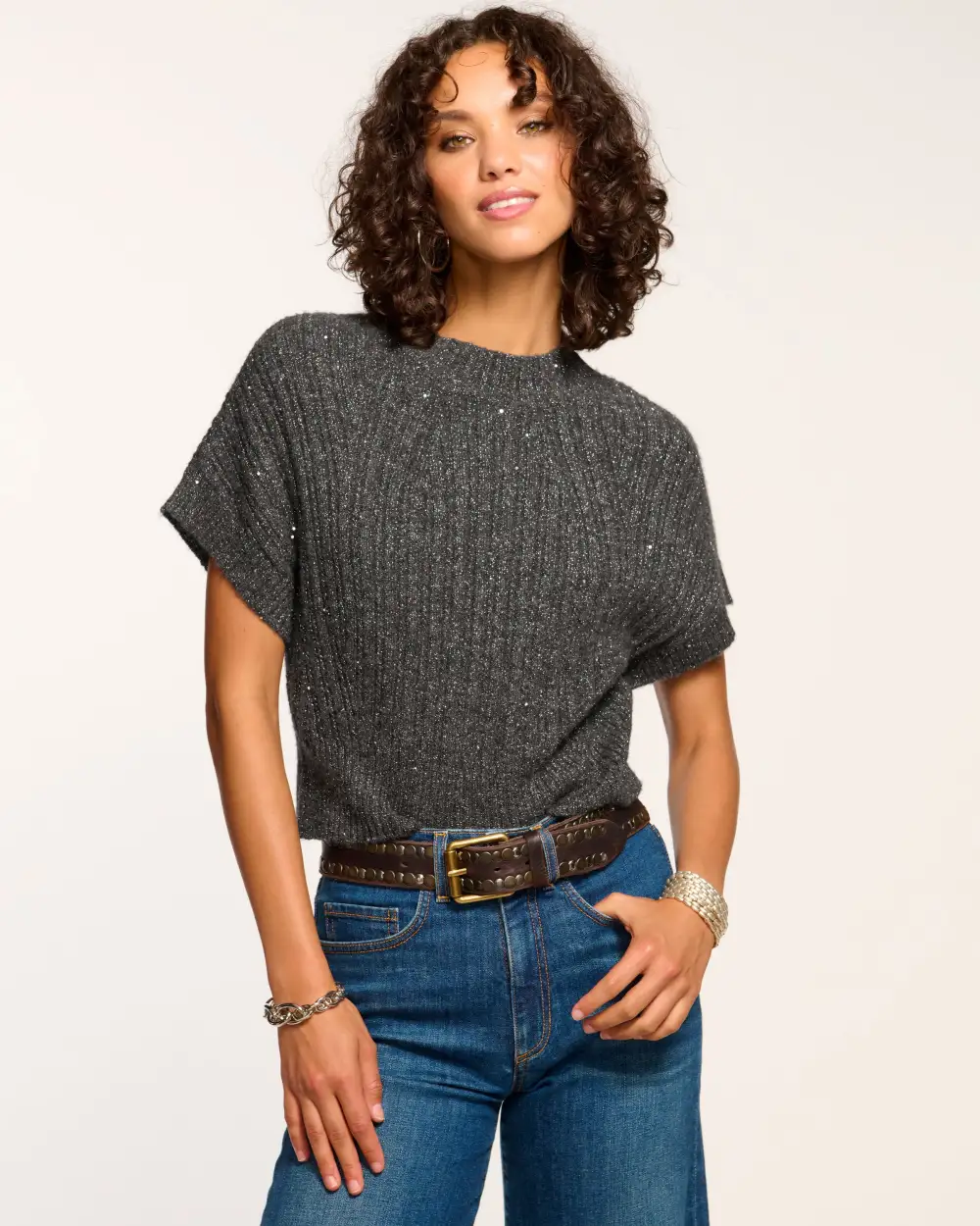 Amadeus Short Sleeve Wool Sweater