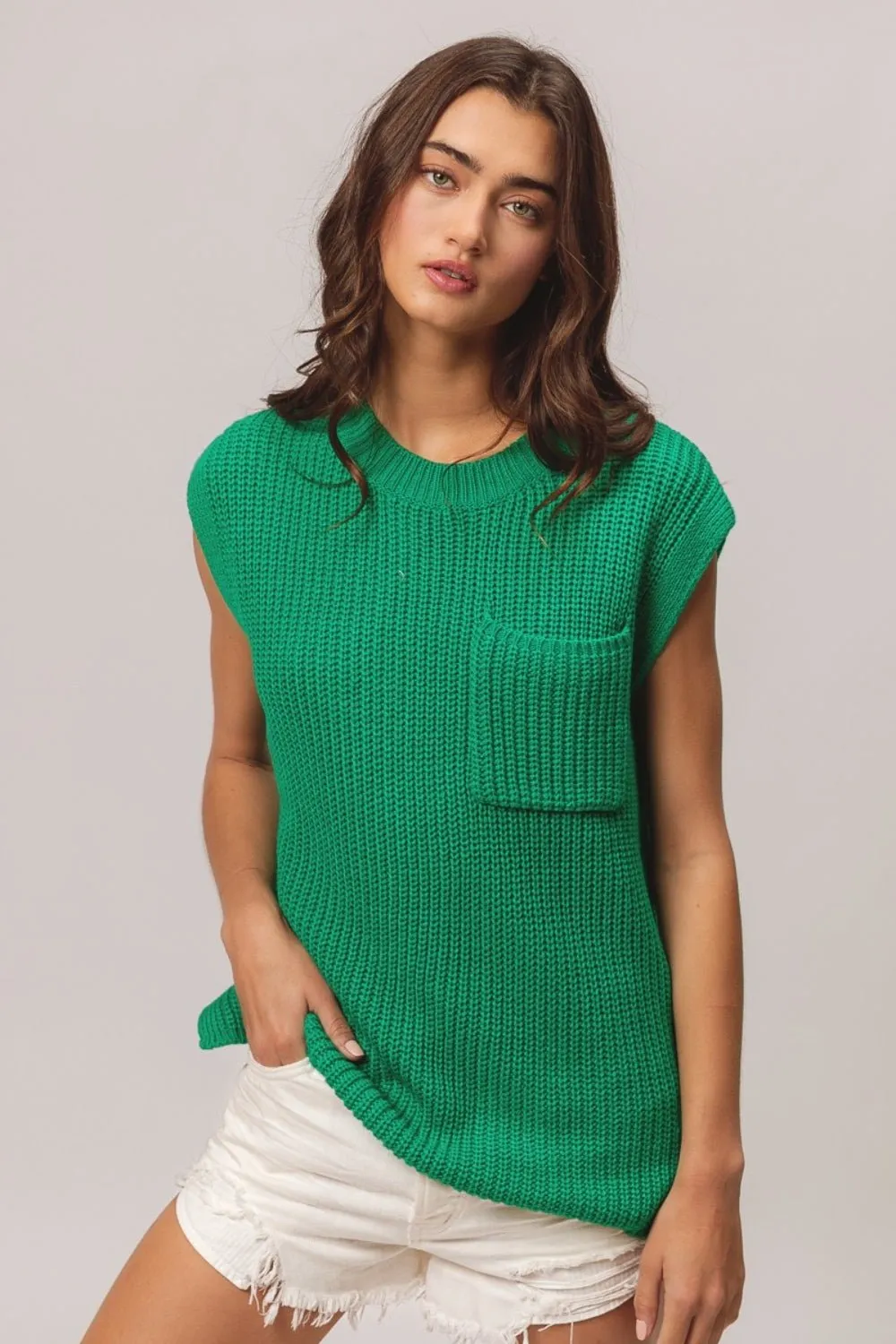 Cap Sleeve Sweater Top