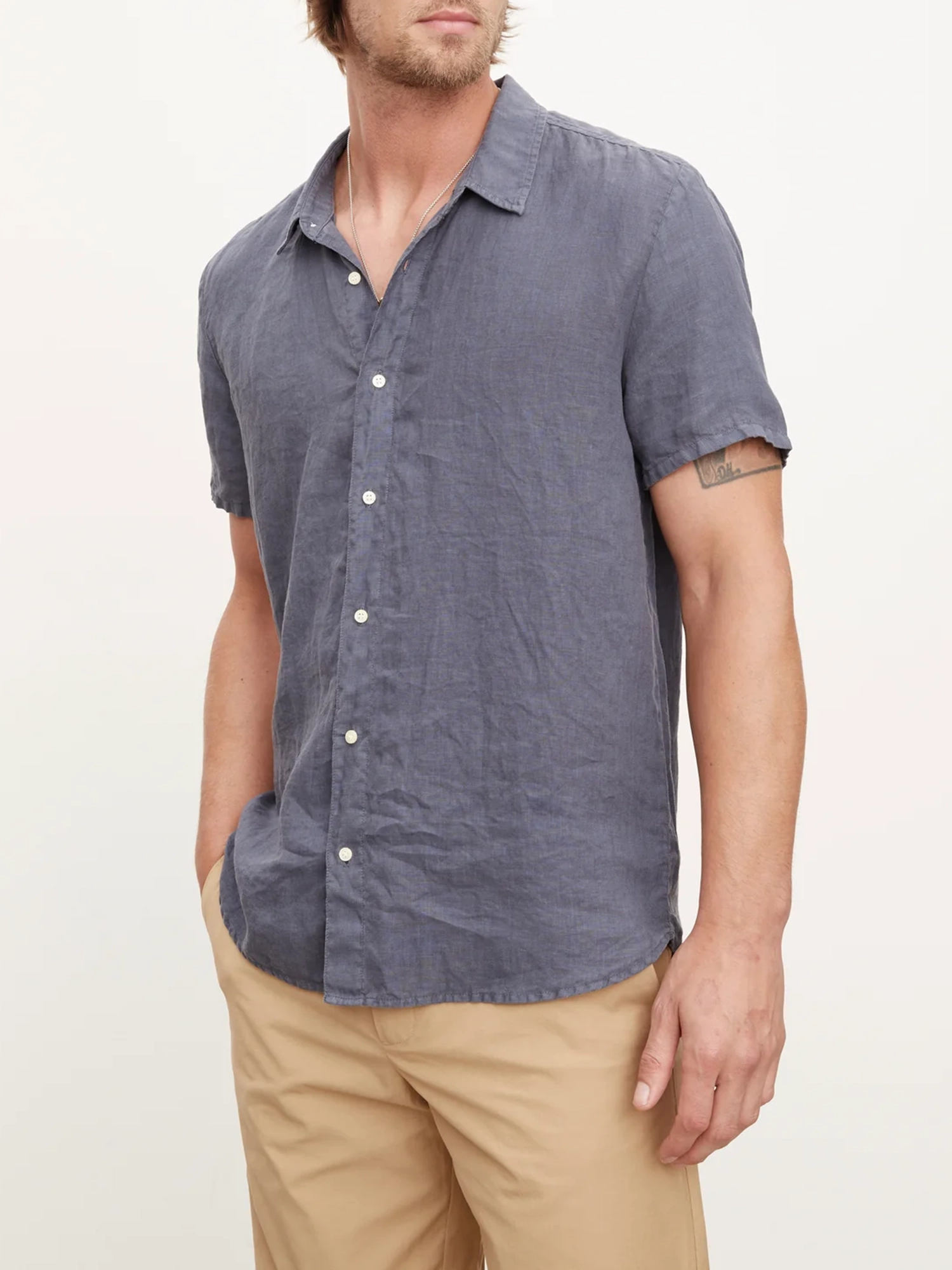 Daily Solid Short Sleeve Shirts