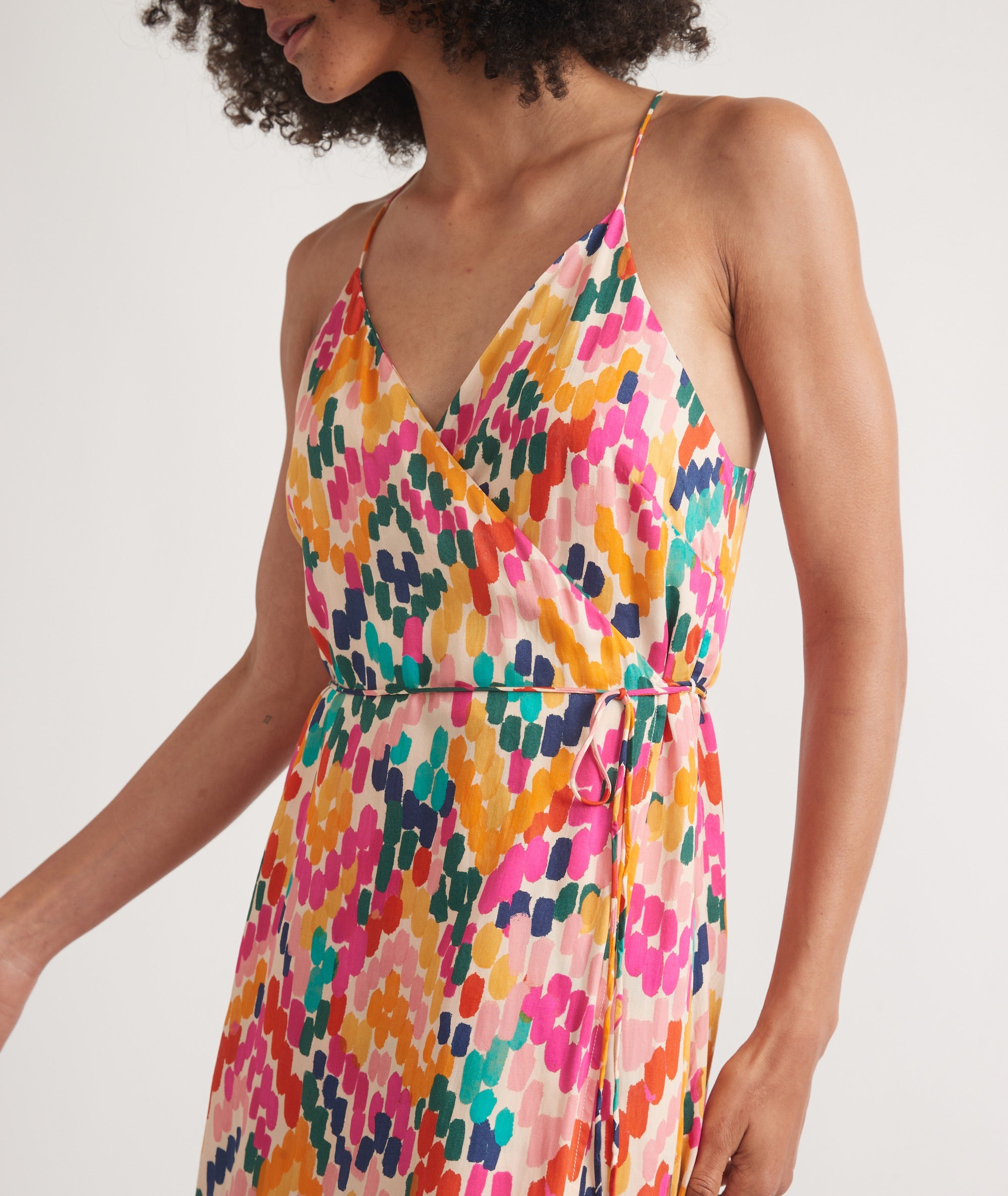 Archive Emma Wrap Bright Watercolor Dress