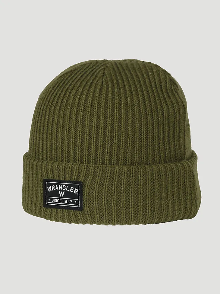 WRANGLER® LOGO BEANIE IN CHARCOAL HEATHER