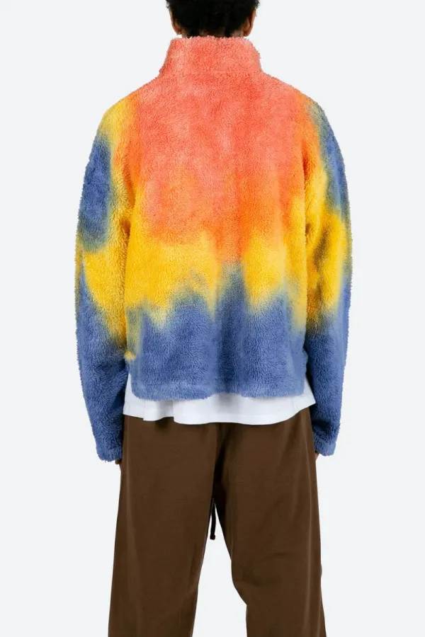 TIE DYE SHERPA PULLOVER